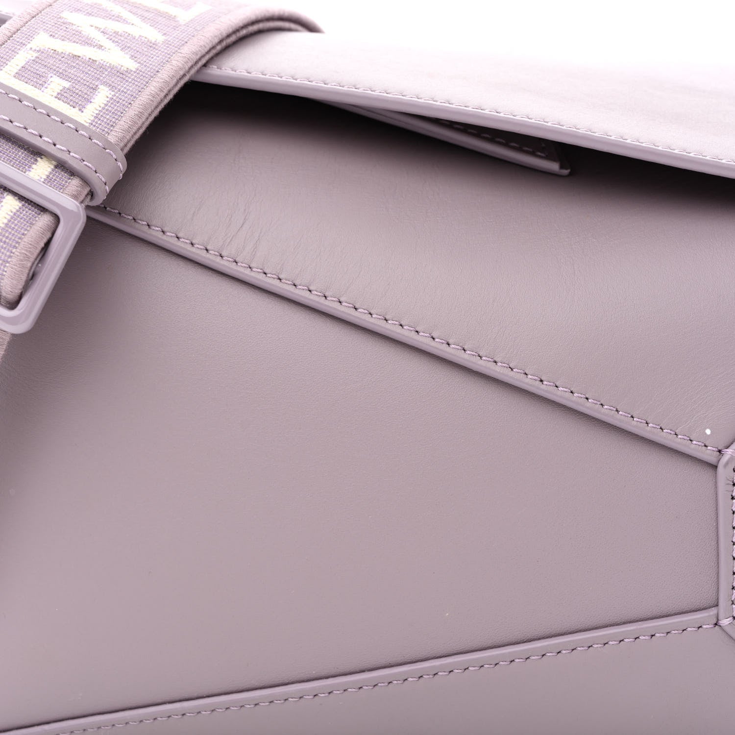 Loewe Satin Calfskin Monochrome Small Puzzle Edge Bag Pale Aubergine Glaze 7 of 10