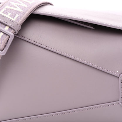 Loewe Satin Calfskin Monochrome Small Puzzle Edge Bag Pale Aubergine Glaze 7 of 10