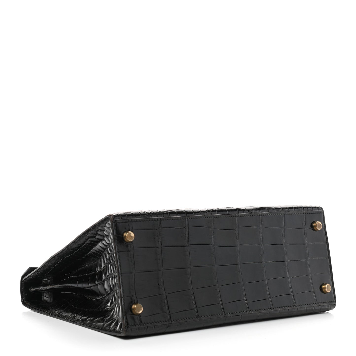 Shiny Niloticus Crocodile Kelly Sellier 28 Black