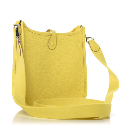 Hermes Taurillon Clemence Evelyne TPM Lime 3 of 10