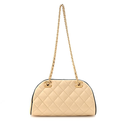 Chanel Lambskin Quilted Eyes On You Clutch With Chain Beige 1 of 10