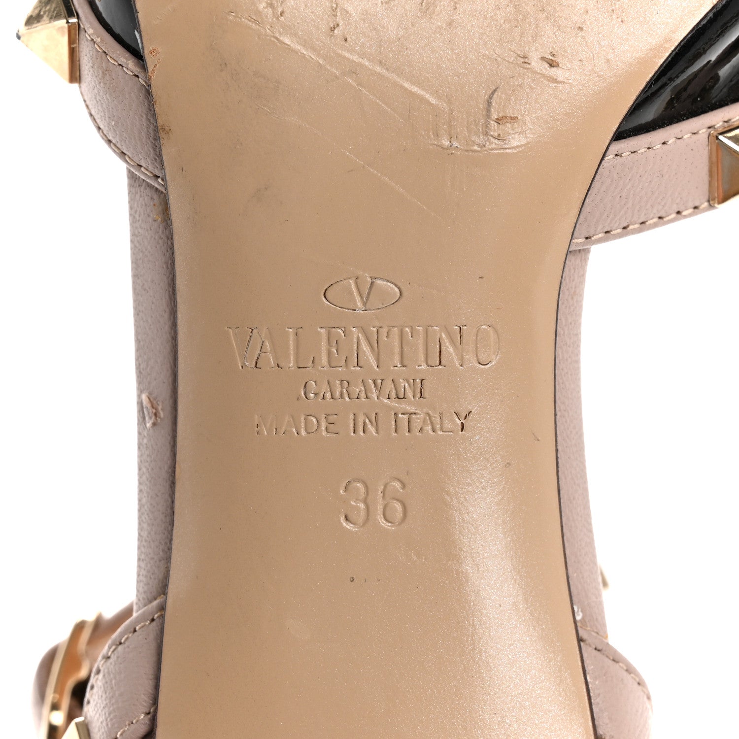 Valentino Garavani Patent Nappa Rockstud Ankle Strap 65mm Pumps 36 Black Poudre 7 of 10