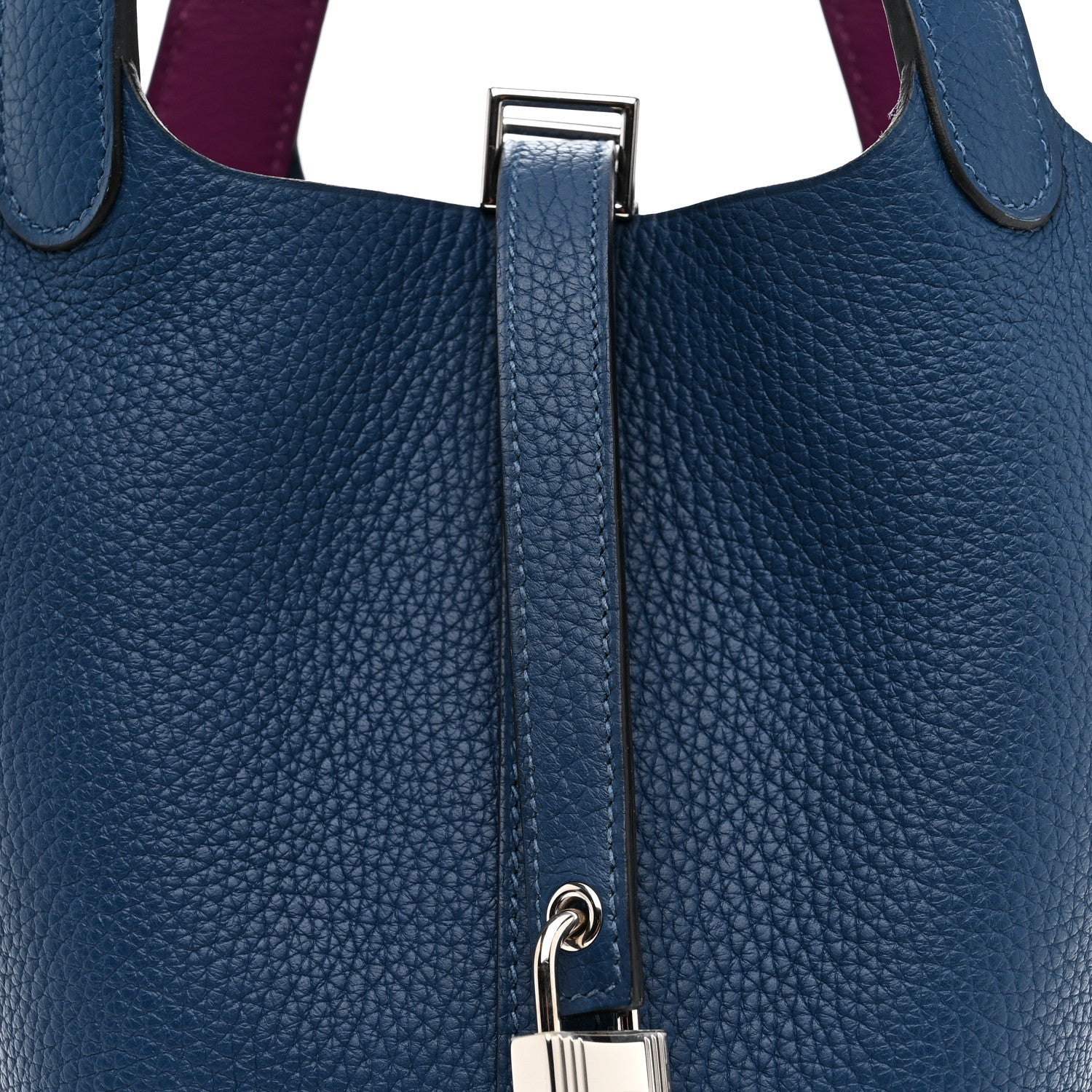 Hermes Taurillon Clemence Swift Eclat Picotin Lock 18 PM Deep Blue Anemone 8 of 11