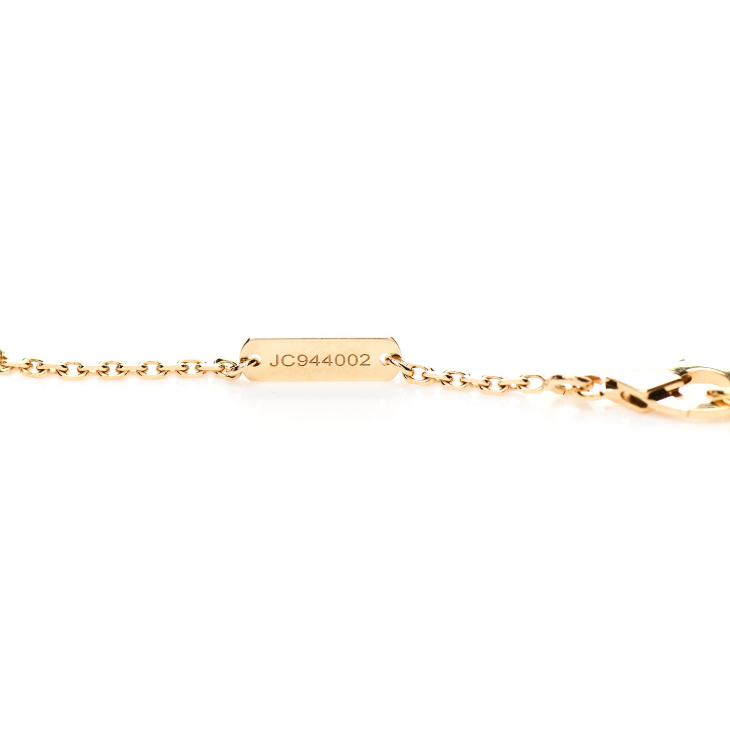 18K Yellow Gold Mother of Pearl Vintage Alhambra Pendant Necklace