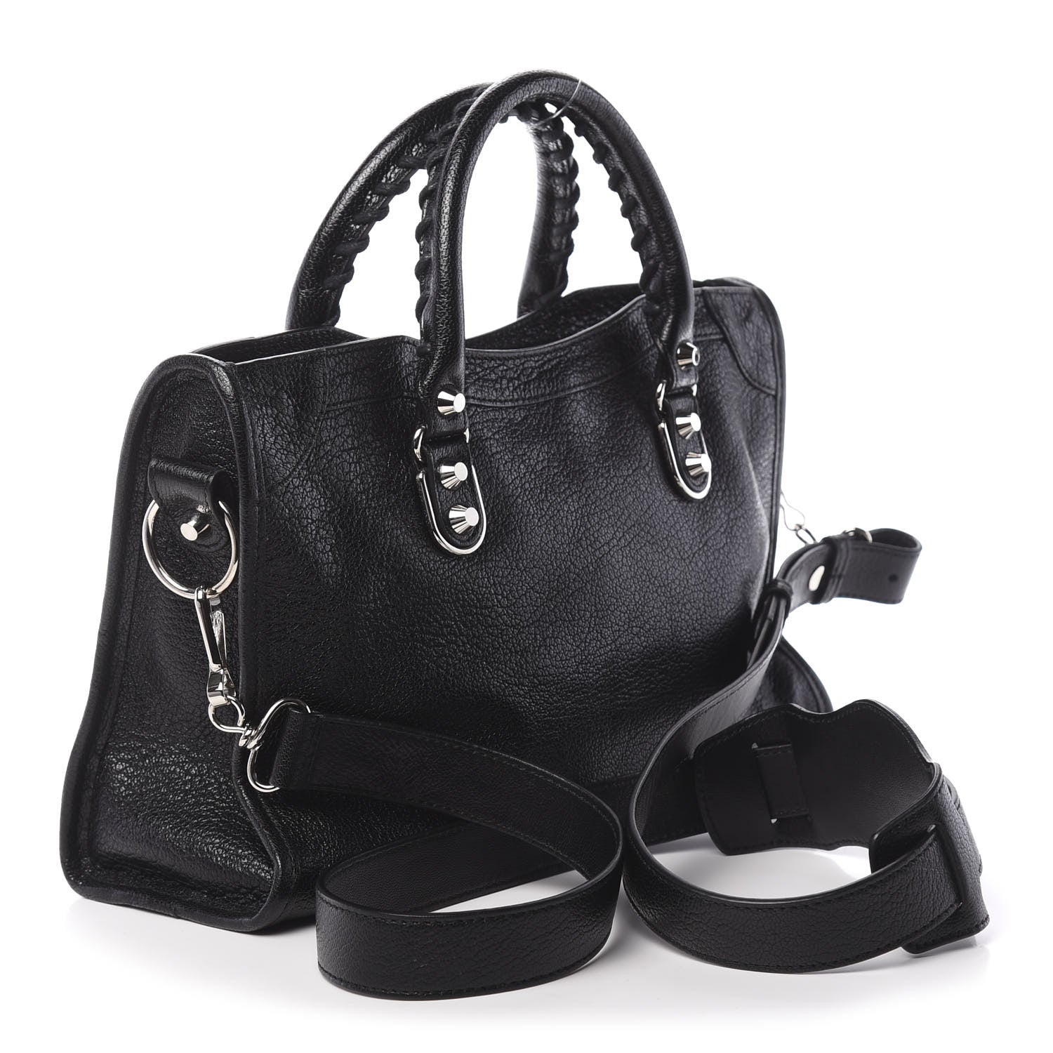 Balenciaga Chevre Silver Metallic Edge Hardware S City Black 4 of 12