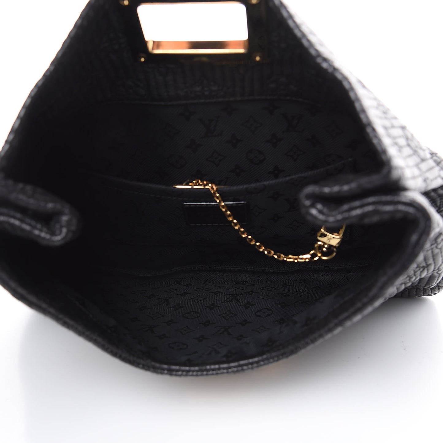 Calfskin Quilted Monogram Altair Clutch Black
