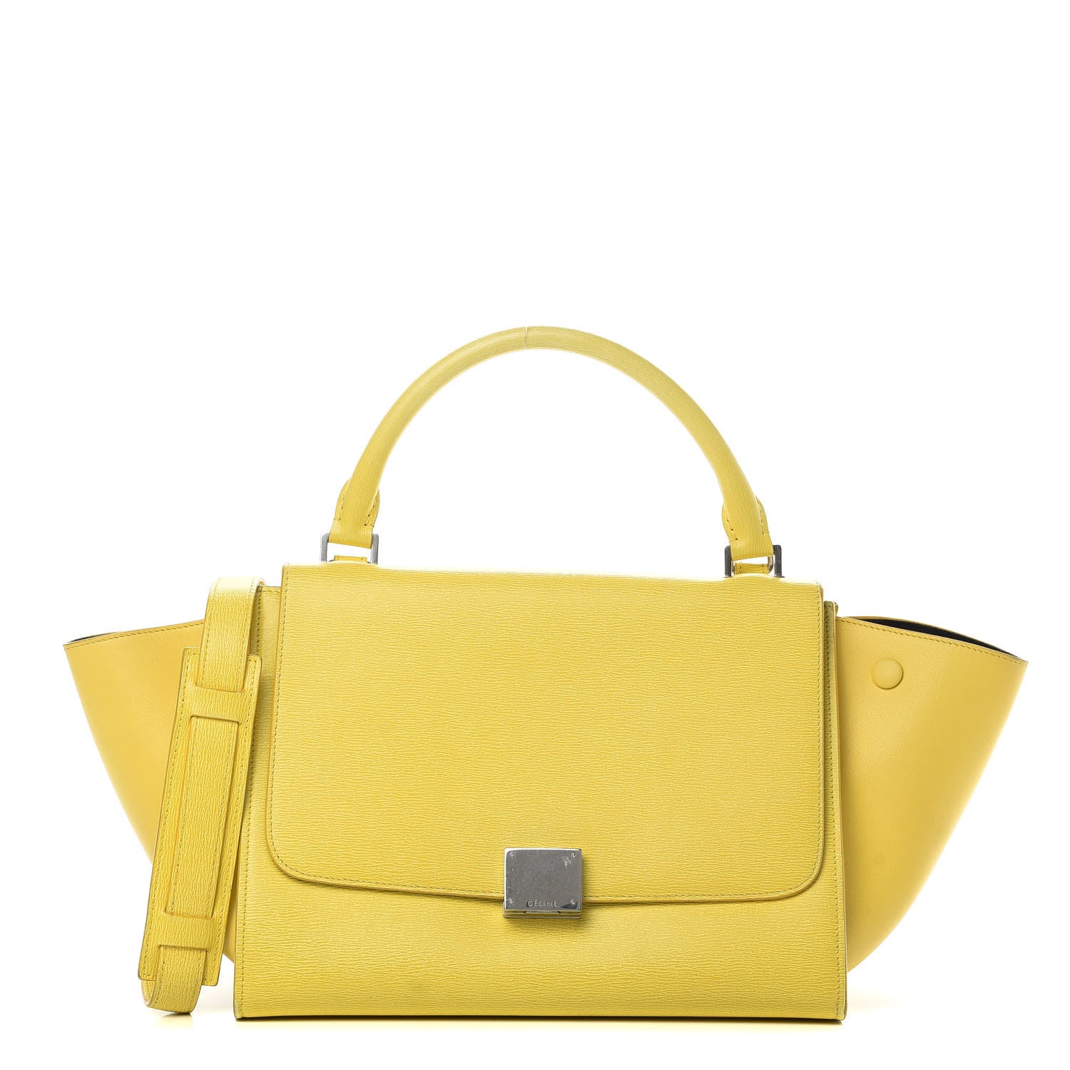 Celine Liege Calfskin Small Trapeze Fluo Yellow 1 of 16
