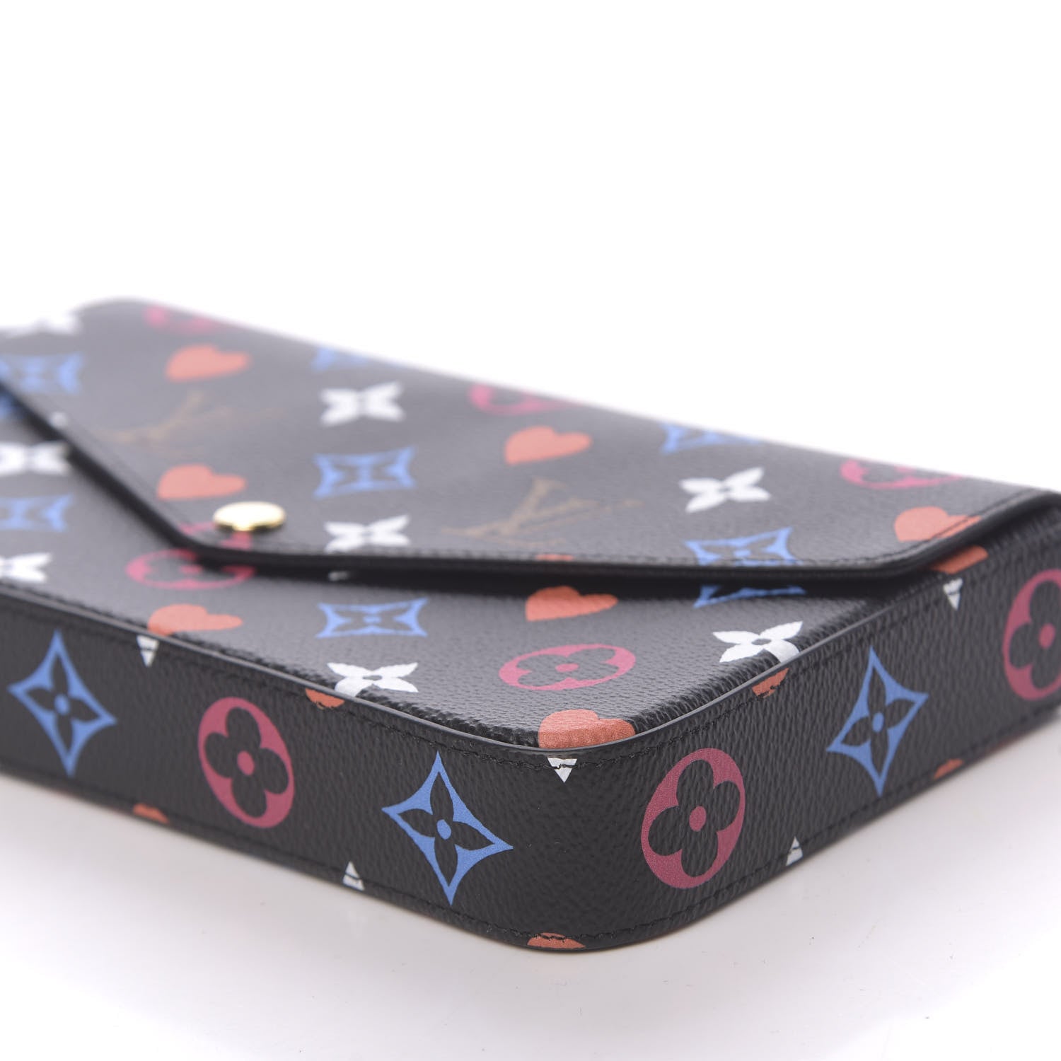 Louis Vuitton Game On Felicie Chain Wallet Black 8 of 9
