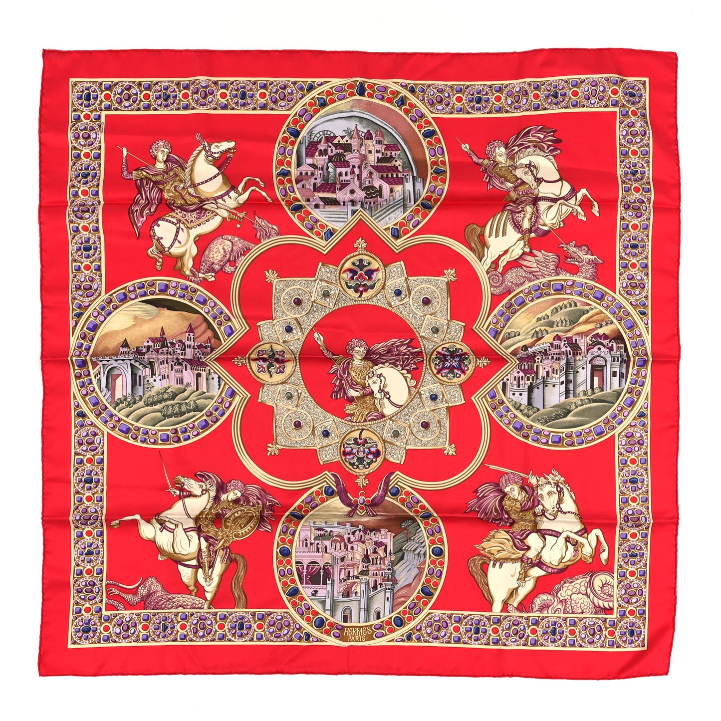 Silk Le Triomphe Du Paladin Scarf 90