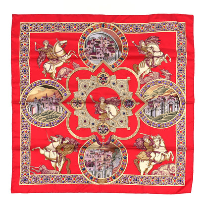 Hermes Silk Le Triomphe Du Paladin Scarf 90 1 of 3