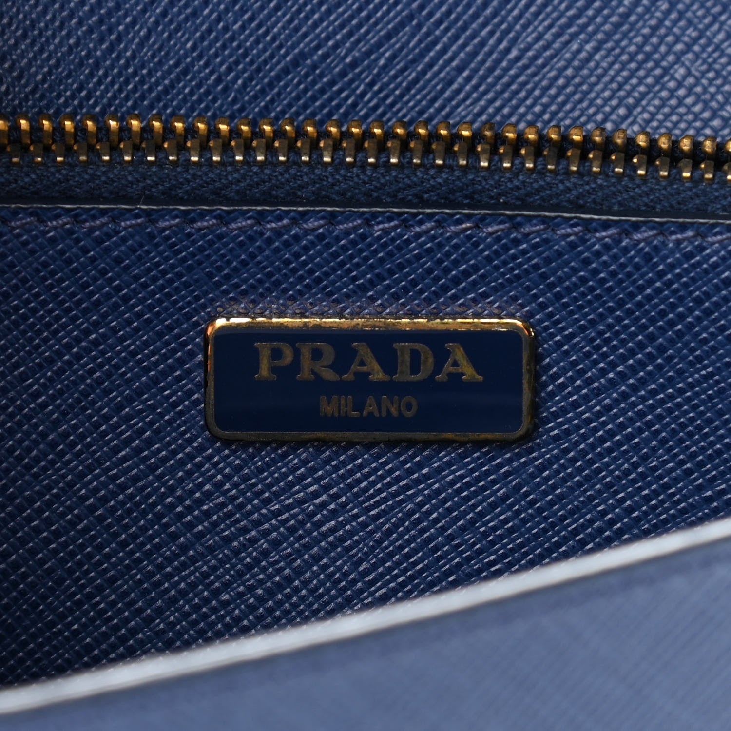 Prada Saffiano Fiocco Bow Flap Wallet Bluette Cobalto 6 of 9