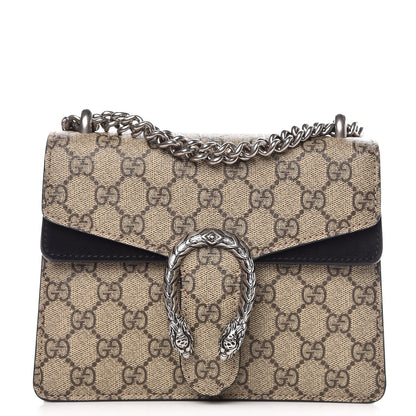 Gucci GG Supreme Monogram Mini Dionysus Shoulder Bag Black 1 of 8
