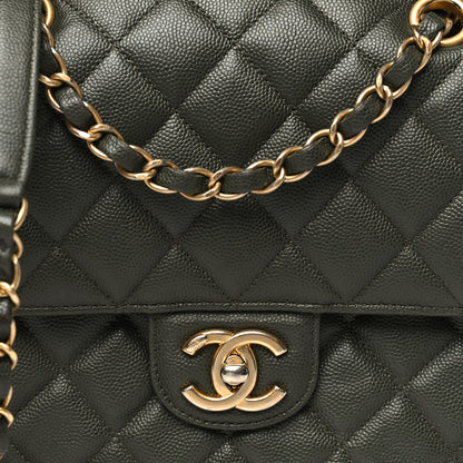 Chanel Caviar Quilted Zip Flap Khaki 8 of 11