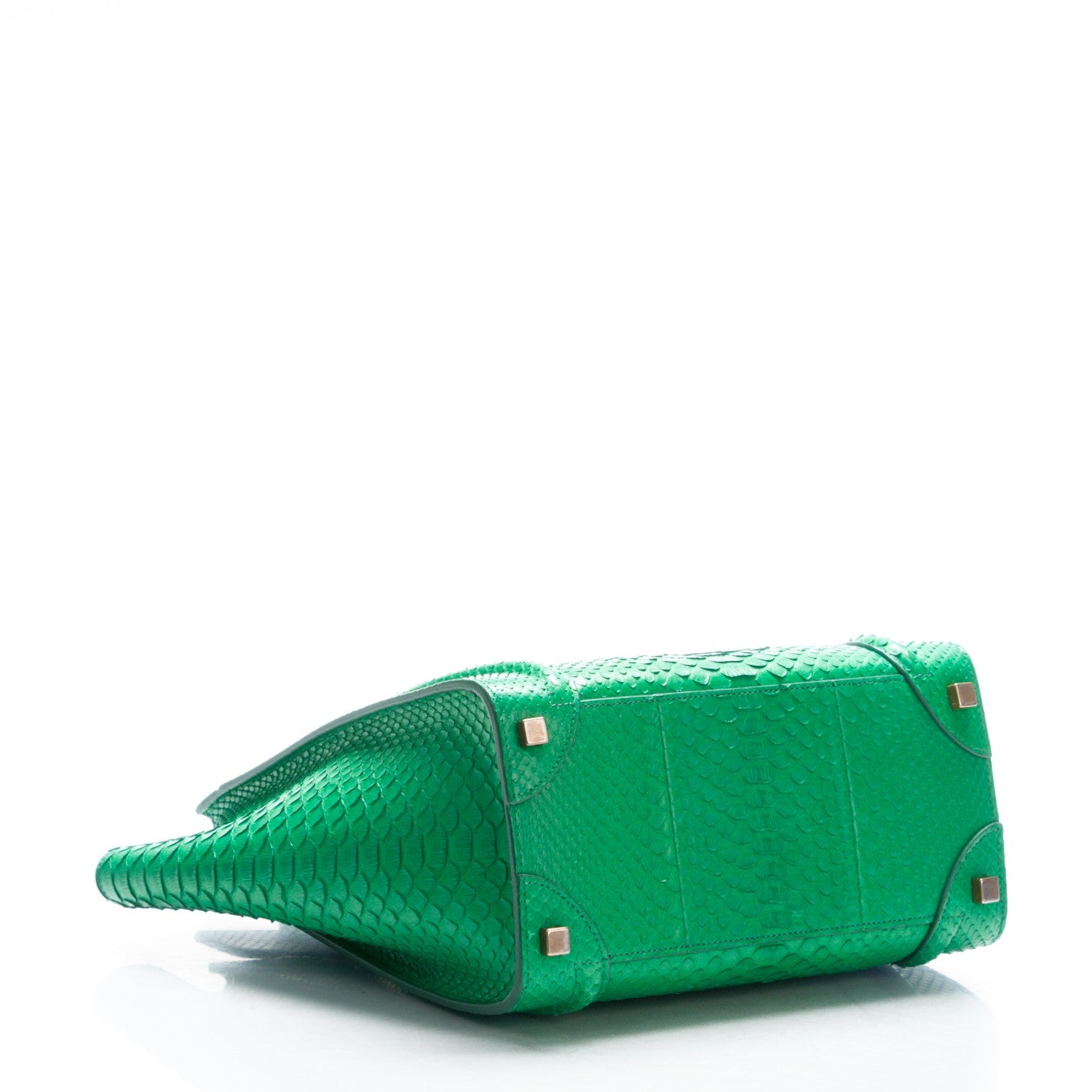 Celine Python Micro Luggage Grass Green 4 of 8