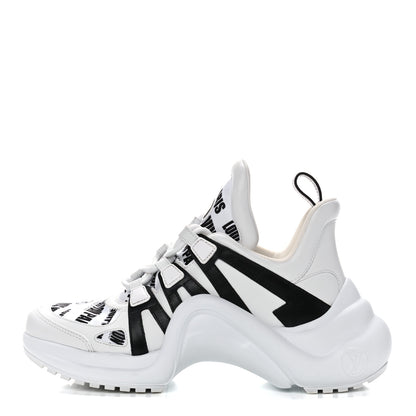 Louis Vuitton X FORNASETTI Calfskin Technical Nylon LV Archlight Sneaker 38 Black 1 of 14