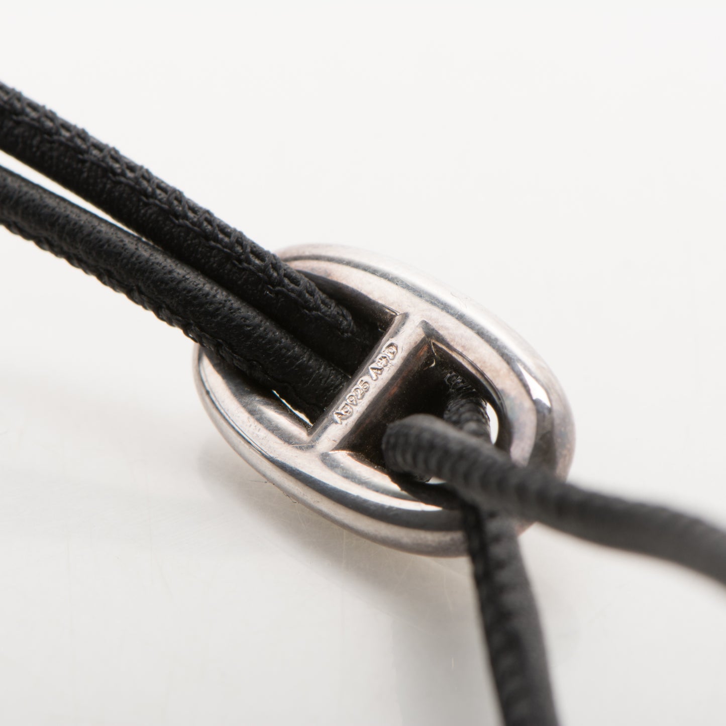 Sterling Silver Skipper Necklace Black