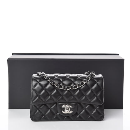 Chanel Lambskin Quilted Mini Rectangular Flap Black 10 of 10