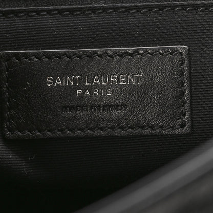 Saint Laurent Crinkled Calfskin Matelasse Monogram Medium Niki Chain Satchel Black 6 of 8