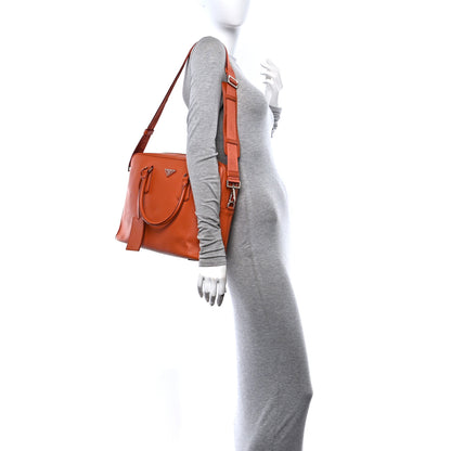 Prada Saffiano Travel Briefcase Papaya 2 of 9