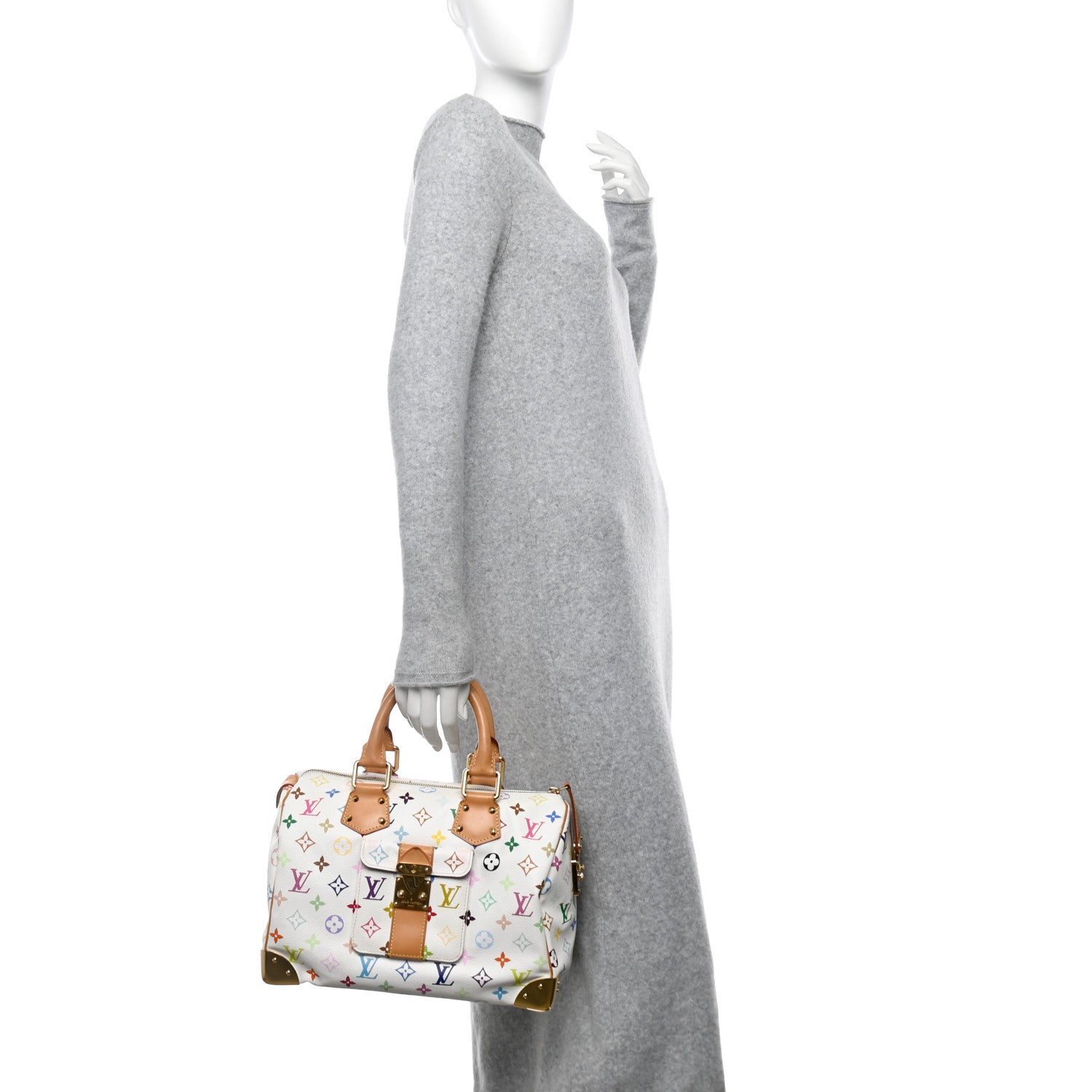 Louis Vuitton Monogram Multicolor Speedy 30 White 2 of 12