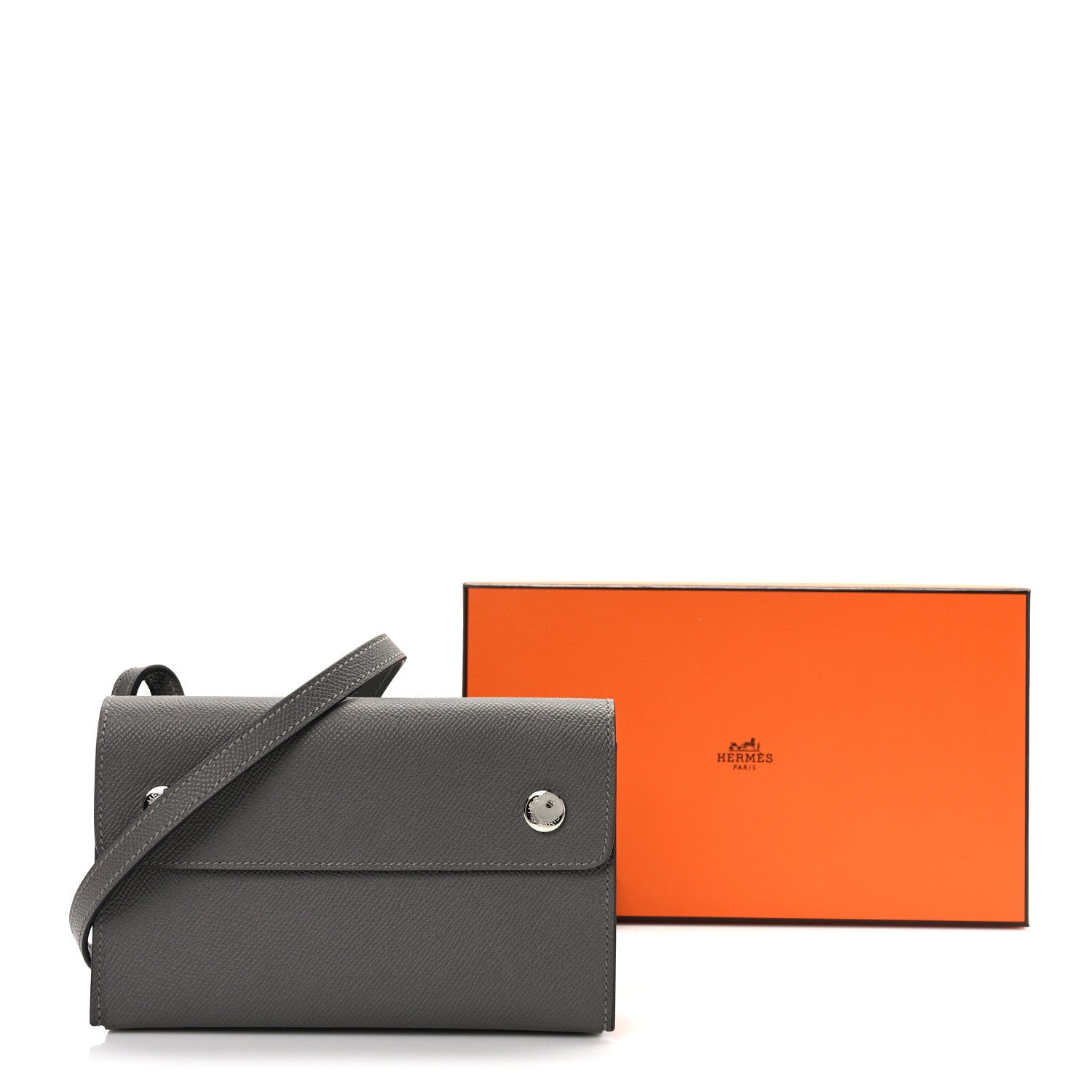 Hermes Epsom Hermesnap Wallet Gris Meyer 12 of 12