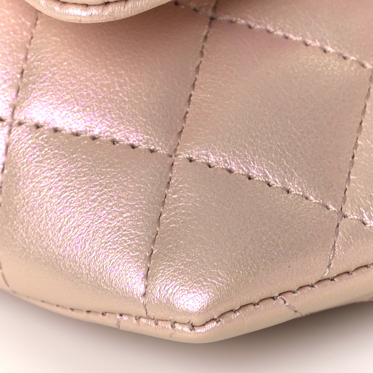 Chanel Iridescent Calfskin Quilted Glasses Case With Chain Pink 9 of 11