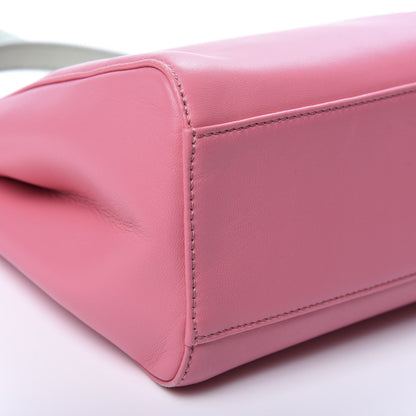 Fendi Nappa Colorblock Mini Peekaboo Iconic Satchel Rosa Fluo Oxigen Slate 6 of 10