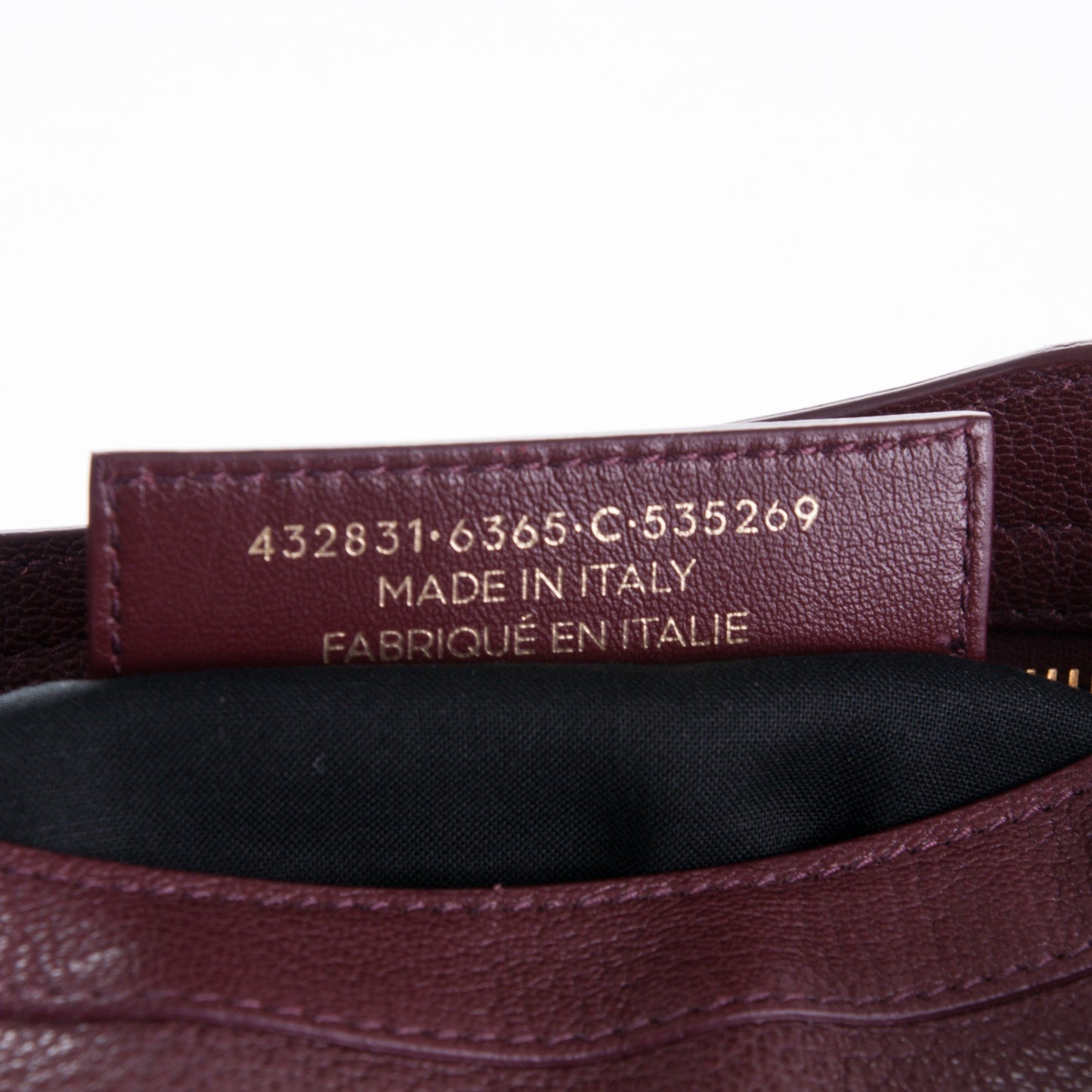 Chevre Gold Metallic Edge Hardware S City Rouge Pourpre