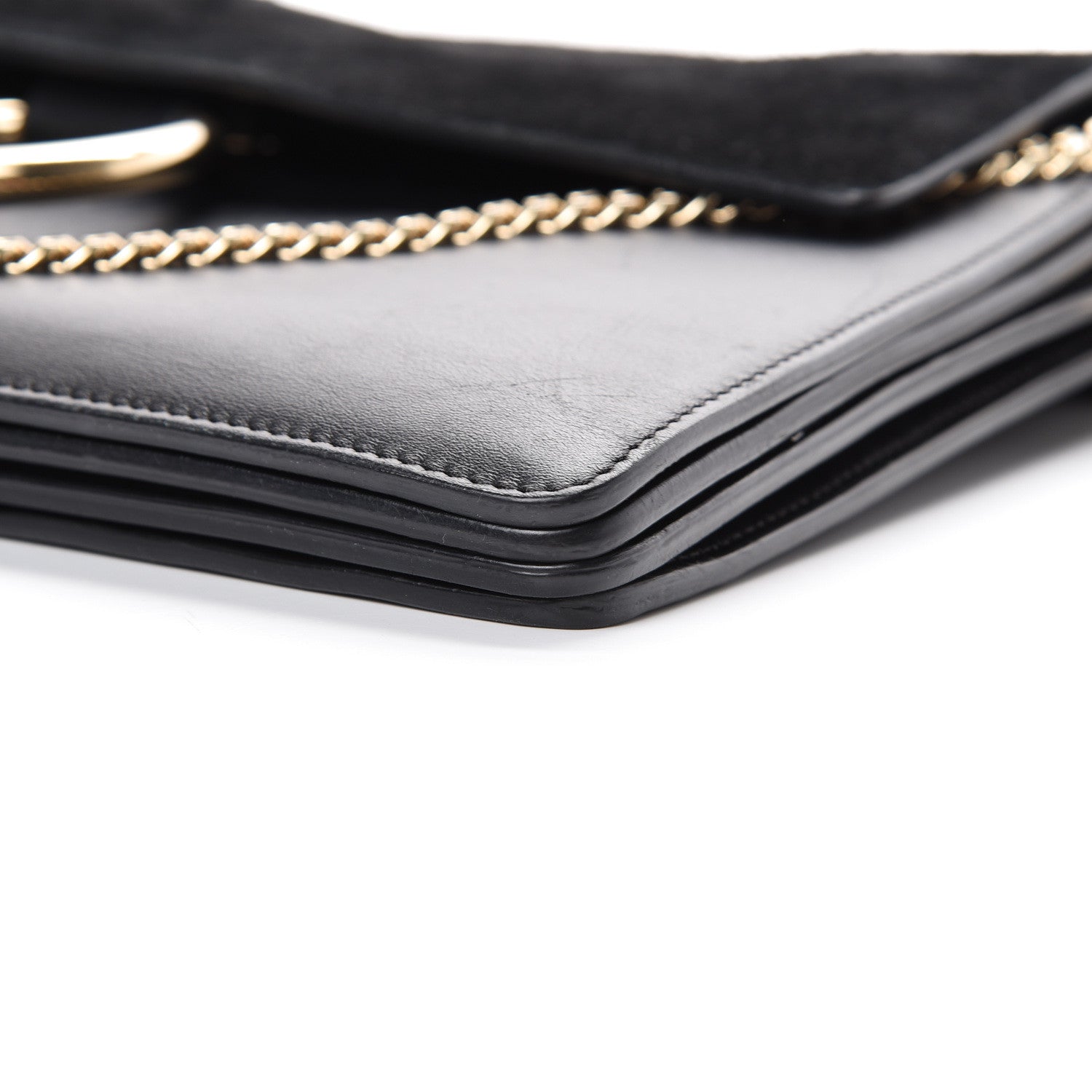 Chloe Suede Calfskin Medium Faye Shoulder Bag Black 13 of 14