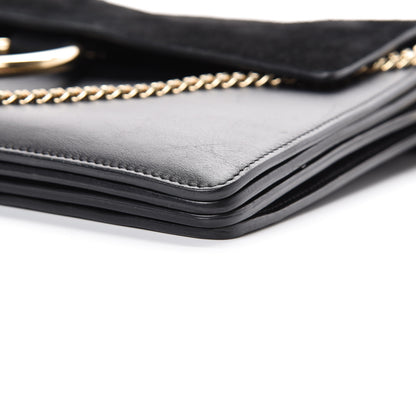 Chloe Suede Calfskin Medium Faye Shoulder Bag Black 13 of 14