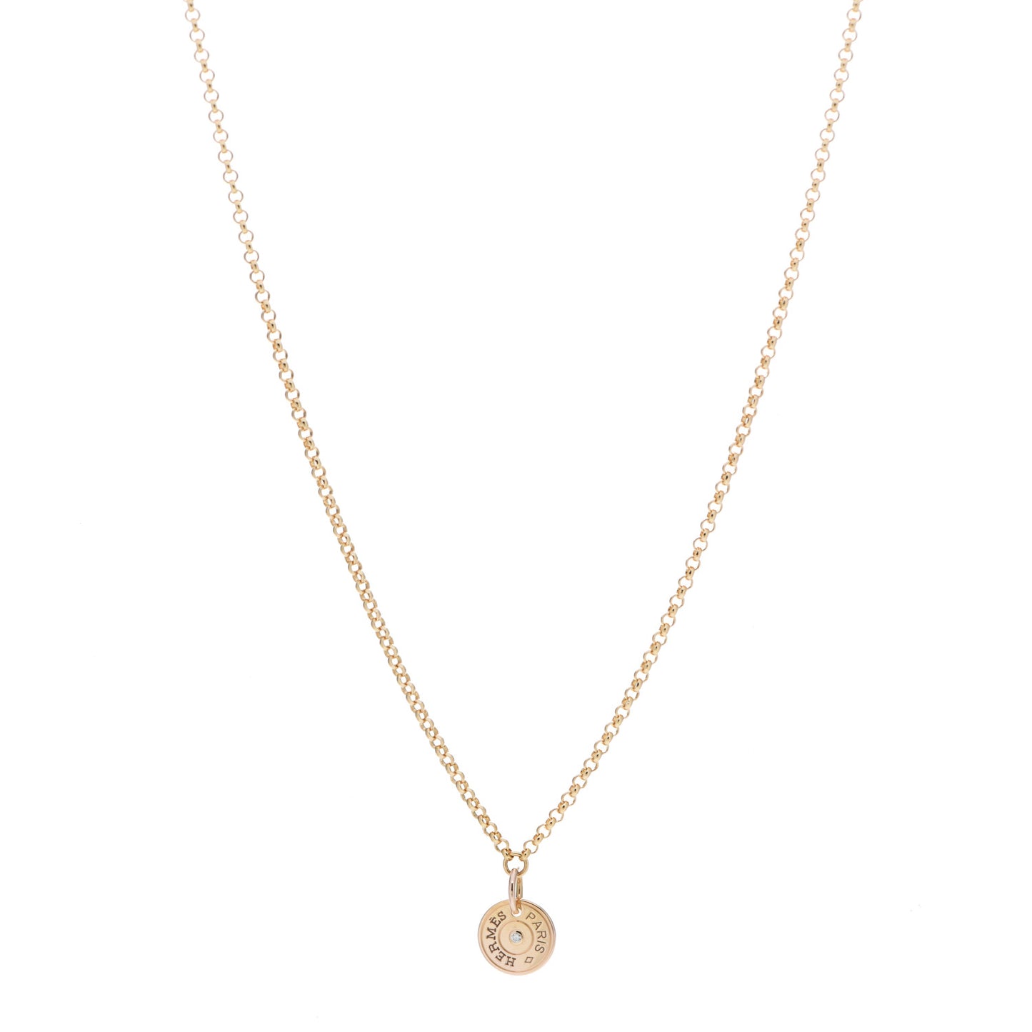 18K Rose Gold Diamond Gambade Clou de Selle Necklace