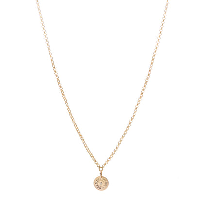 Hermes 18K Rose Gold Diamond Gambade Clou de Selle Necklace 1 of 5