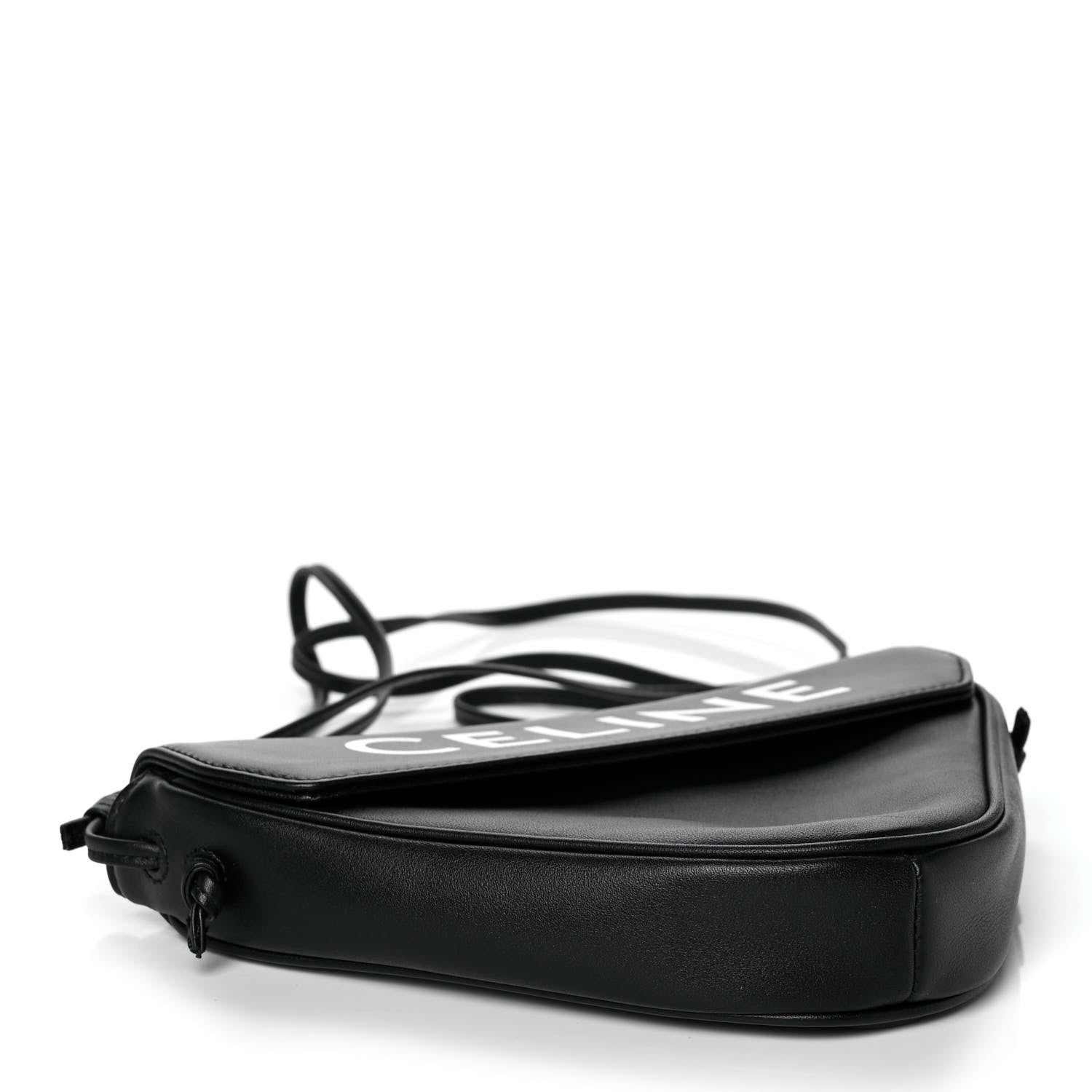 Celine Smooth Calfskin Triangle Crossbody Bag Black 4 of 9