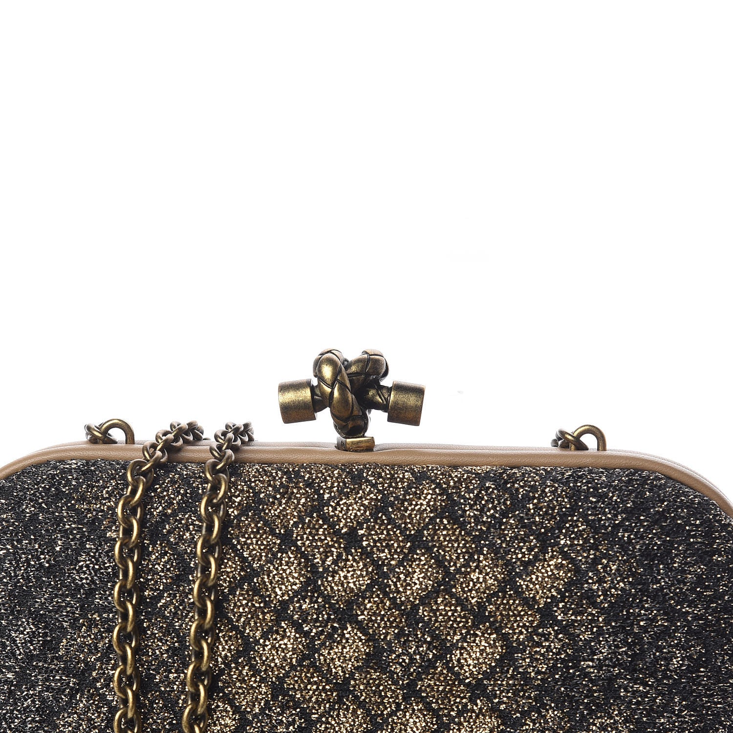 Bottega Veneta Lurex Intrecciato Chain Knot Clutch 9 of 11