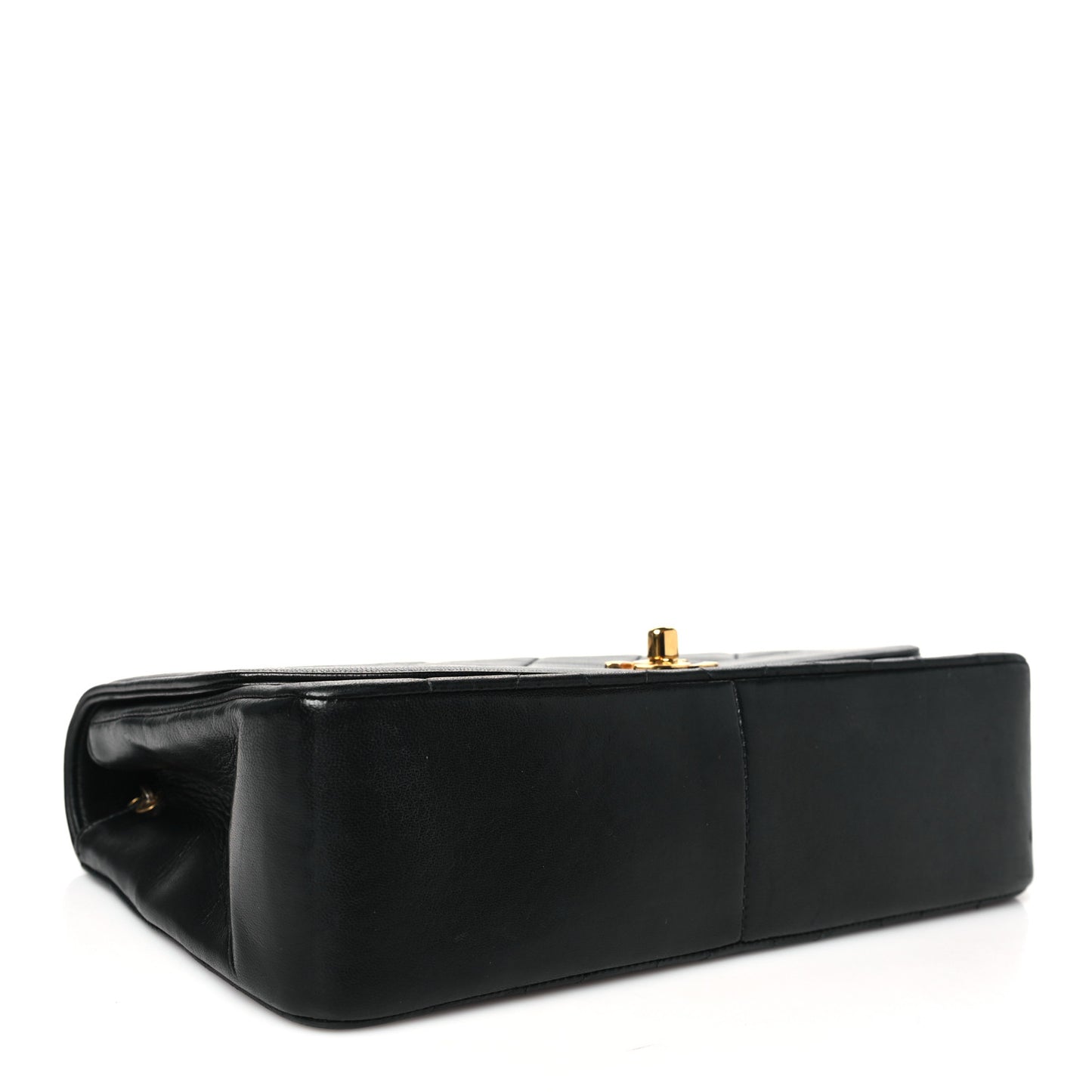 Lambskin Quilted Medium Single Flap Black