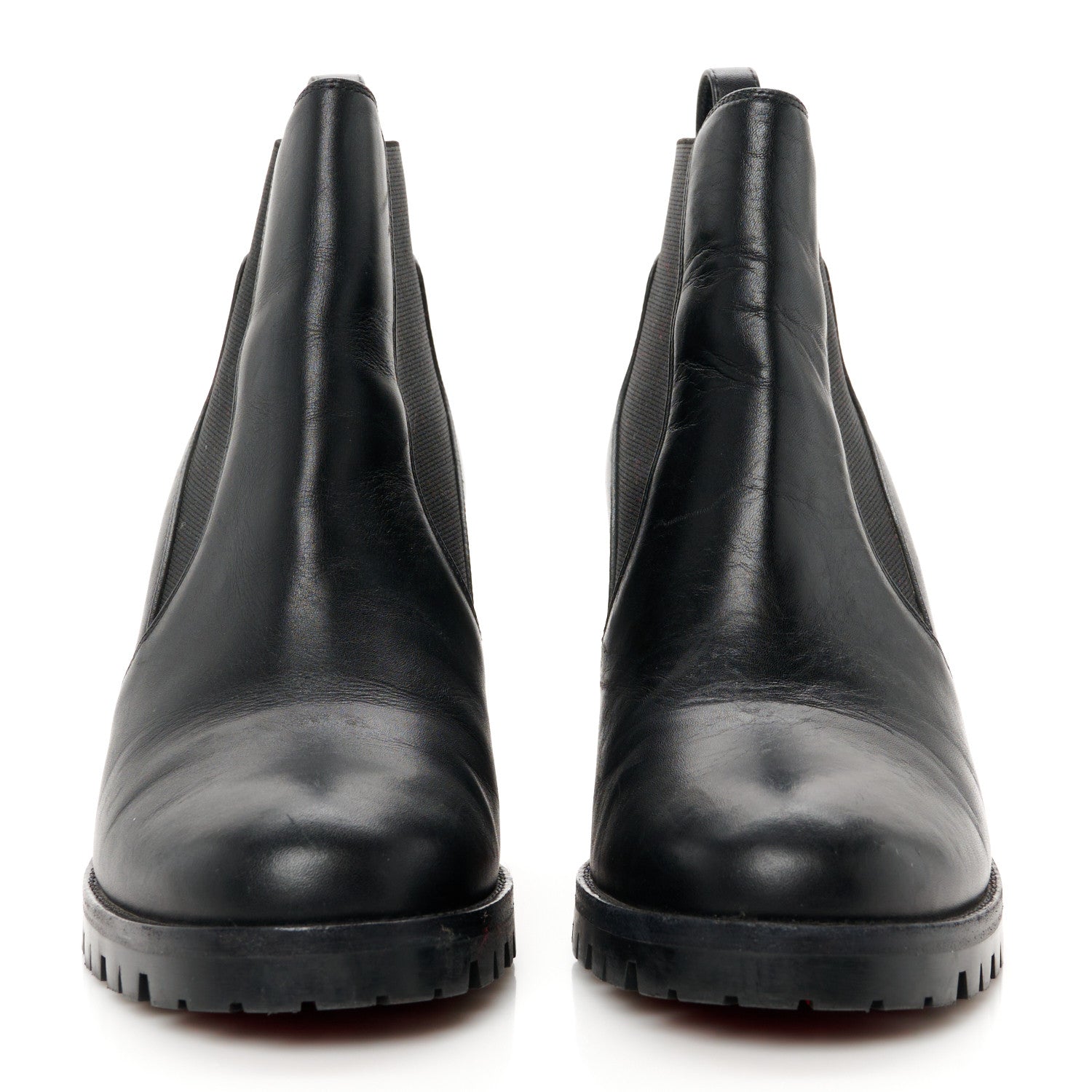 Christian Louboutin Calfskin Marchacroche 70 Chelsea Boots 36 Black 3 of 8