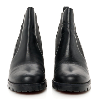 Christian Louboutin Calfskin Marchacroche 70 Chelsea Boots 36 Black 3 of 8