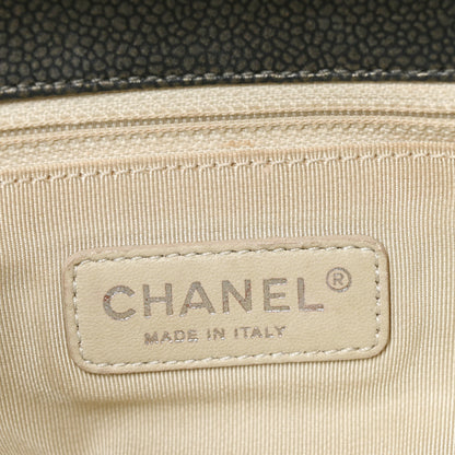 Chanel Metallic Caviar Quilted CC Timeless Soft Tote Dark Silver 6 of 11