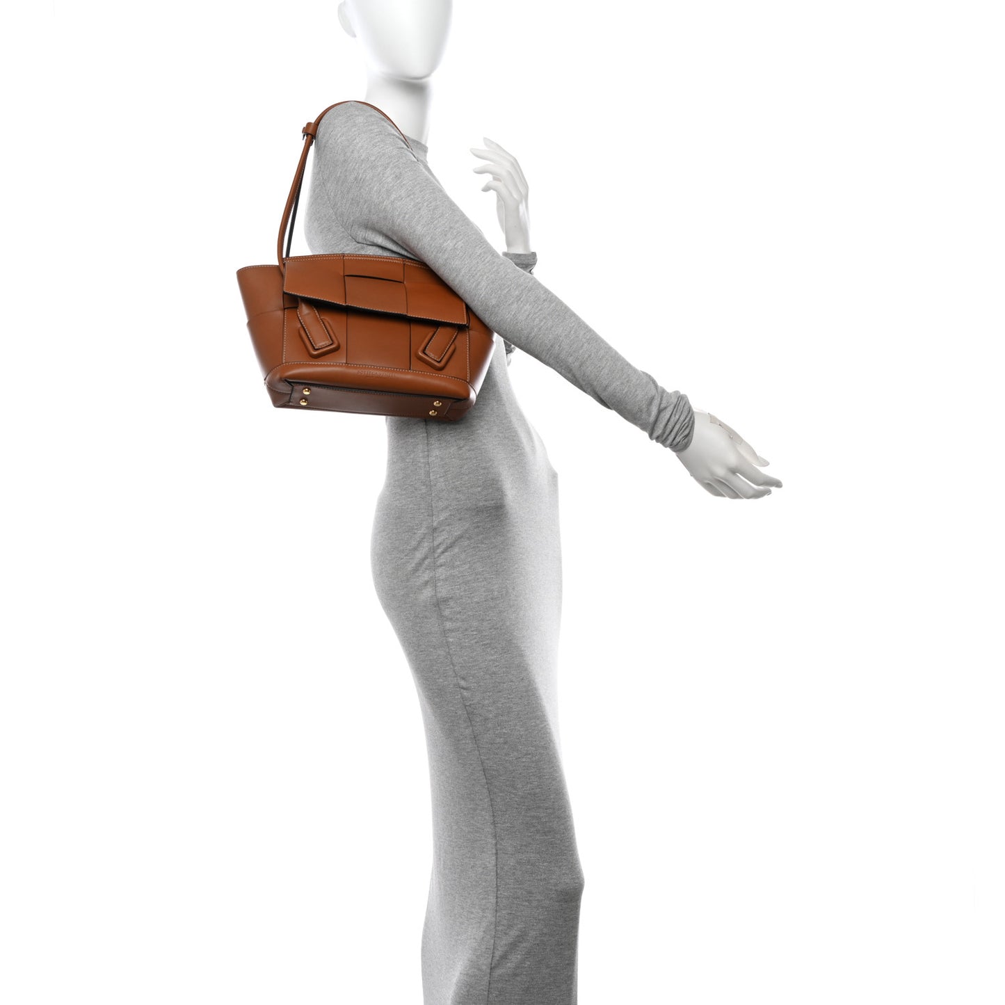 French Calfskin Maxi Intrecciato Arco 33 Wood