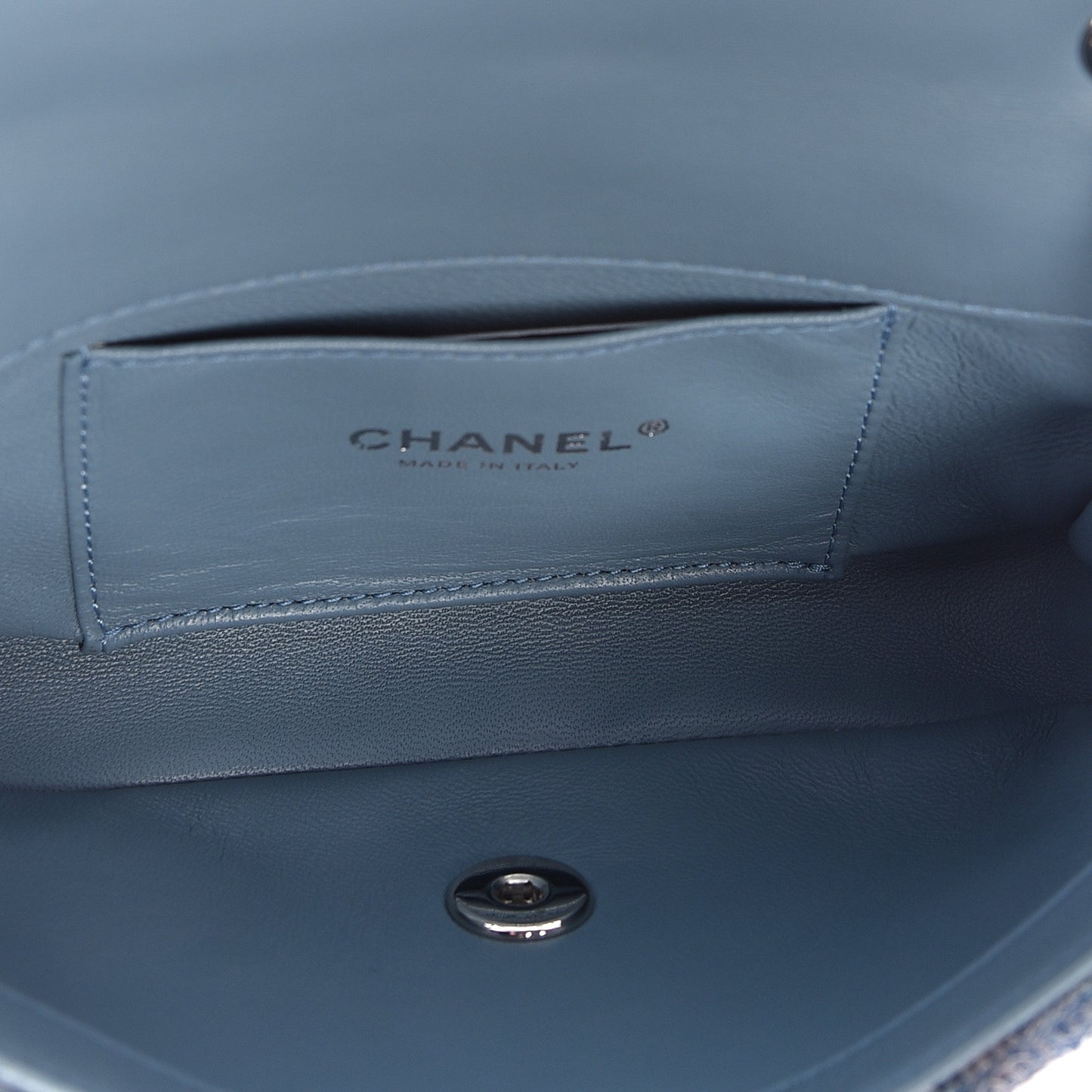 Sequin Mini Waterfall Flap Light Blue