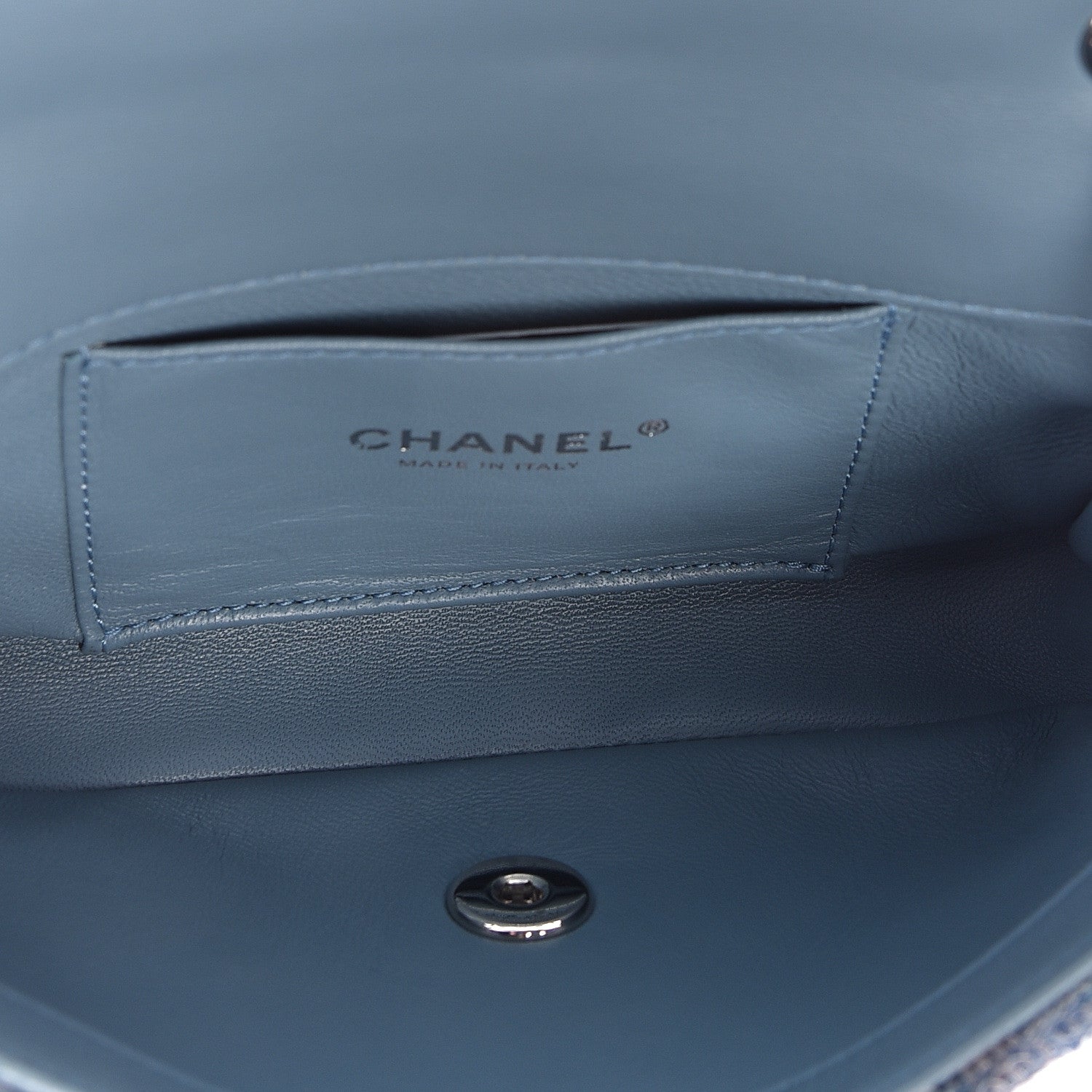 Chanel Sequin Mini Waterfall Flap Light Blue 5 of 11