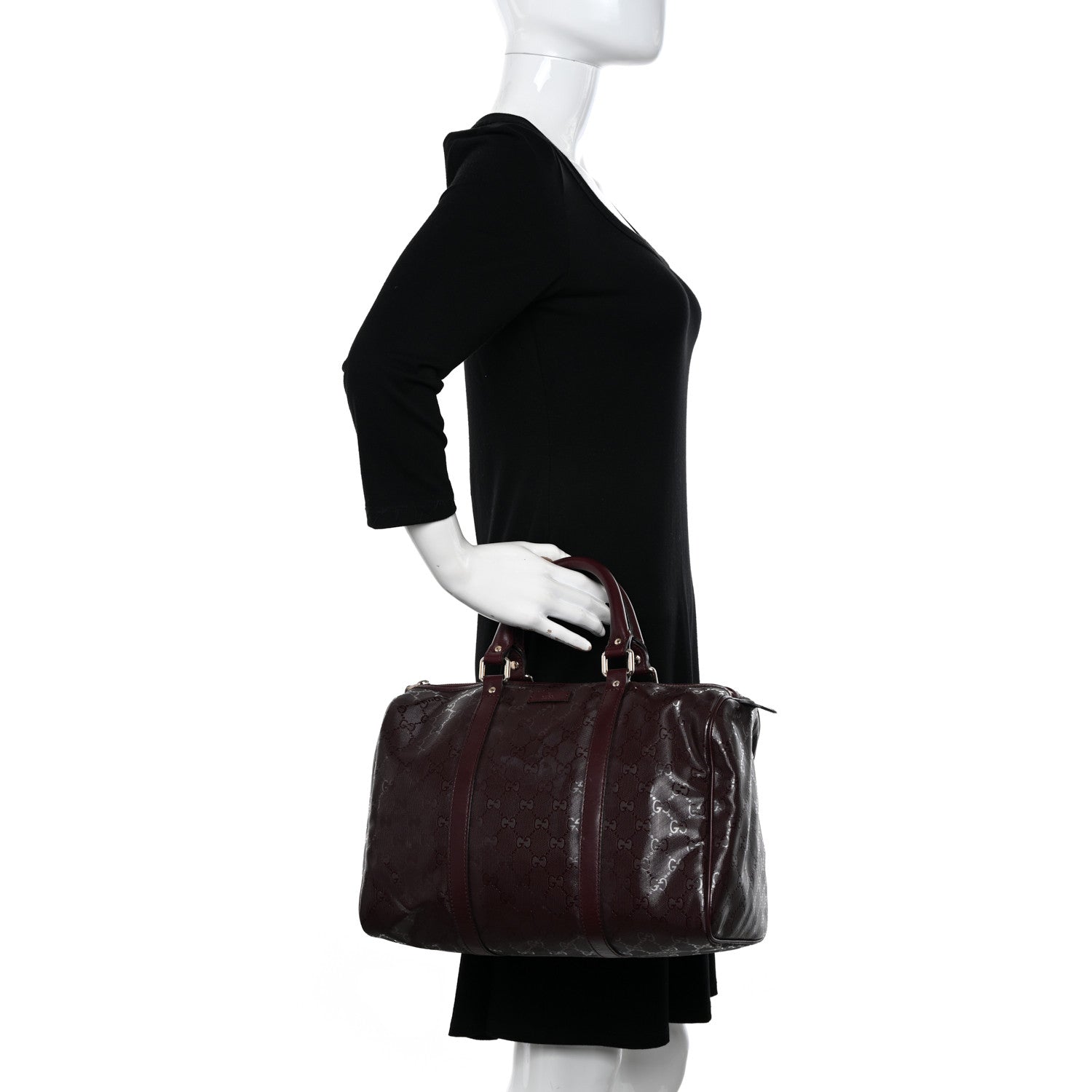 Gucci Imprime Monogram Medium Joy Boston Bordeaux 2 of 11