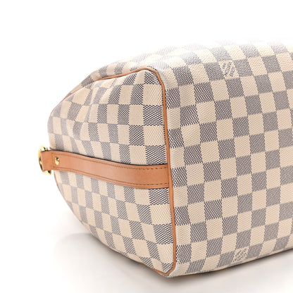 Louis Vuitton Damier Azur Braided Speedy Bandouliere 30 Blue 8 of 20