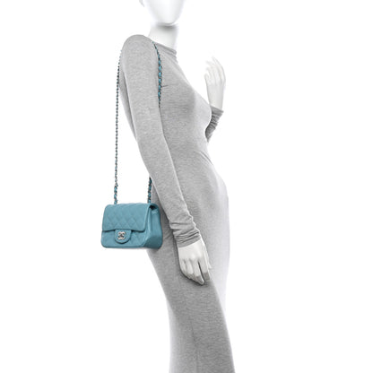 Chanel Lambskin Quilted Mini Square Flap Light Blue 2 of 11