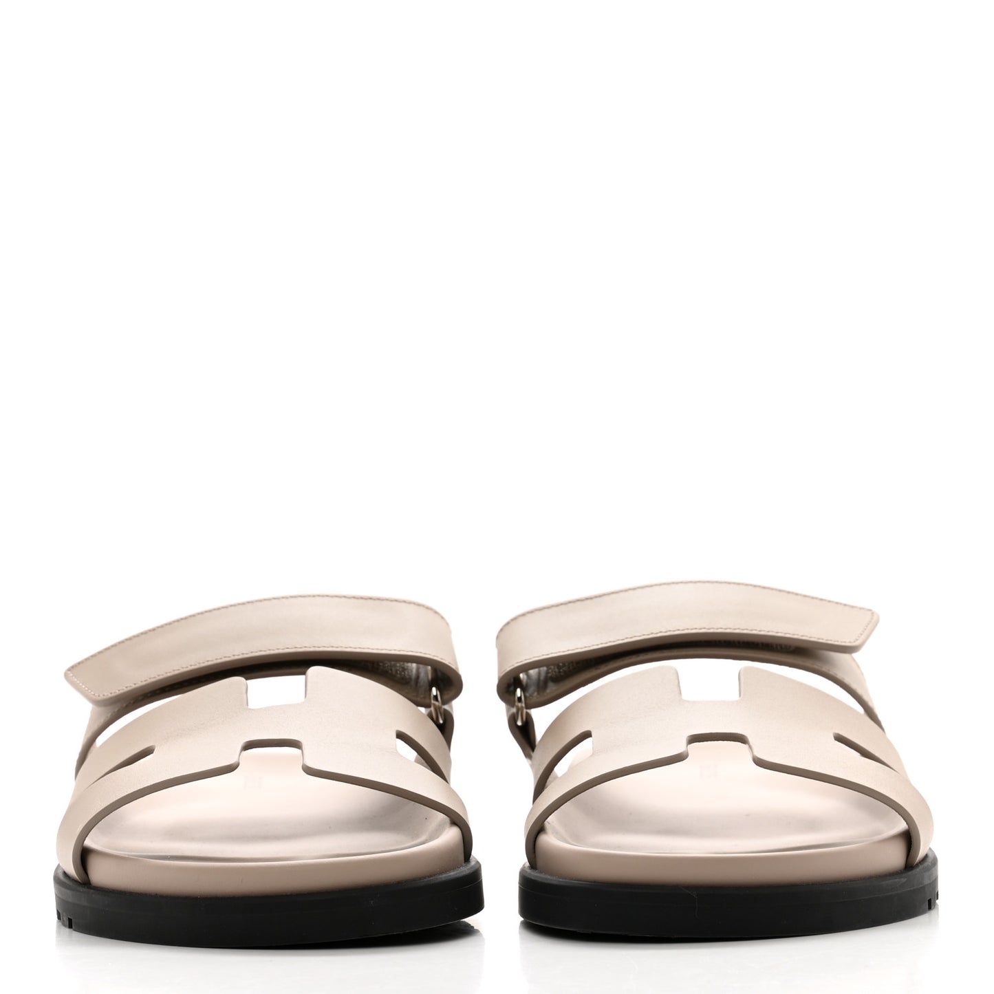 Calfskin Womens Chypre Sandals 37.5 Beige Mastic
