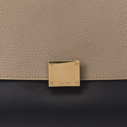 Celine Calfskin Suede Medium Tri-color Trapeze Sand 10 of 11