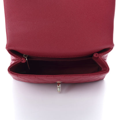 Chanel Caviar Quilted Mini Coco Handle Flap Fuchsia 5 of 10