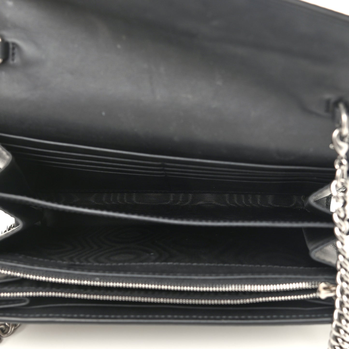GG Supreme Monogram Mini Dionysus Chain Wallet Beige Black