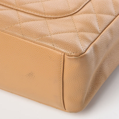 Chanel Caviar Quilted Petit Shopping Tote PST Dark Beige 15 of 17