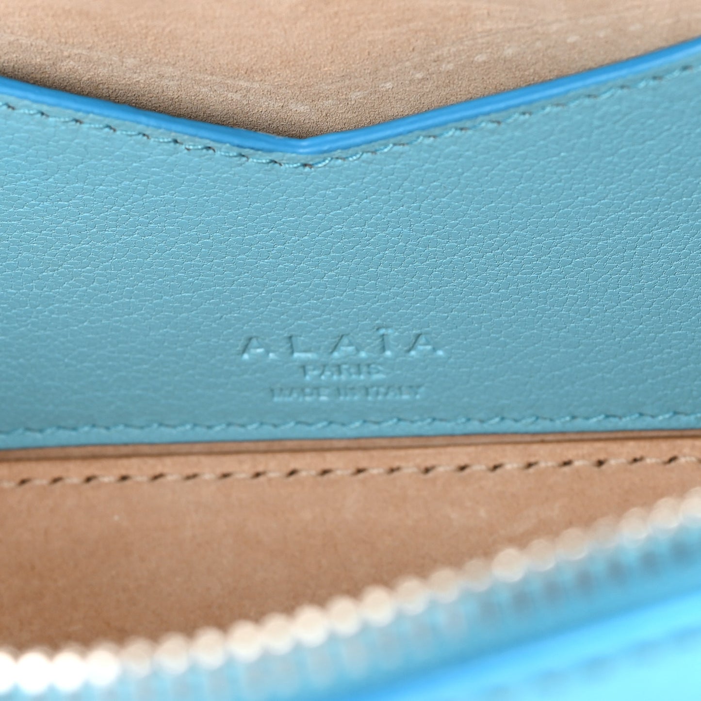 Shiny Goatskin Small Le Teckel Bag Amazonite